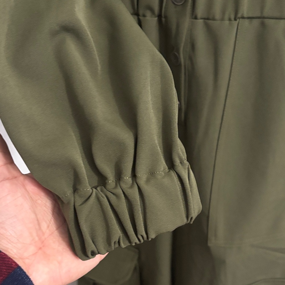 Fashion Nova Olive Utility Jumpsuit Size S Cargo Chic One Piece - Picture 4 of 13